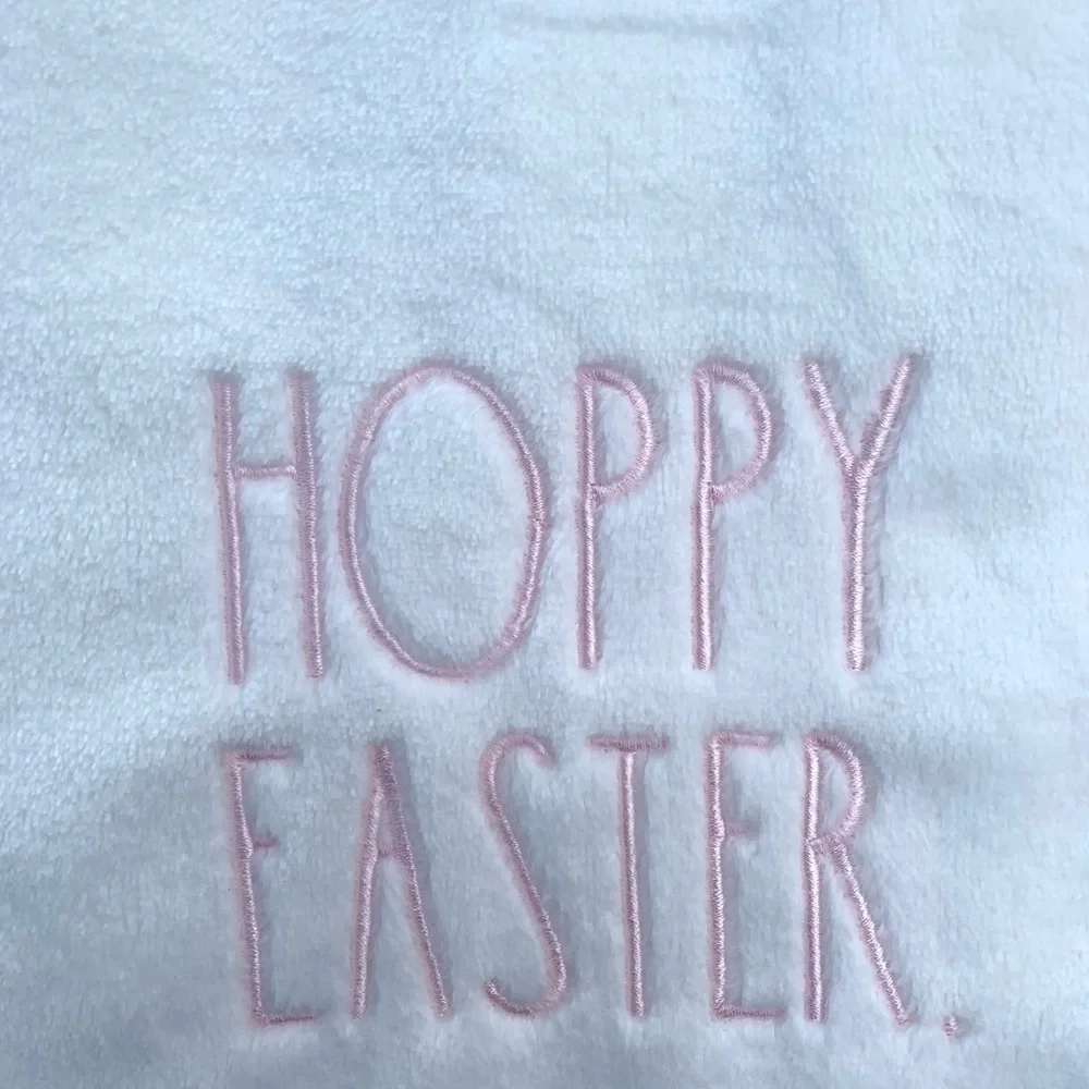 Rae Dunn Hoppy Easter soft plush baby blanket